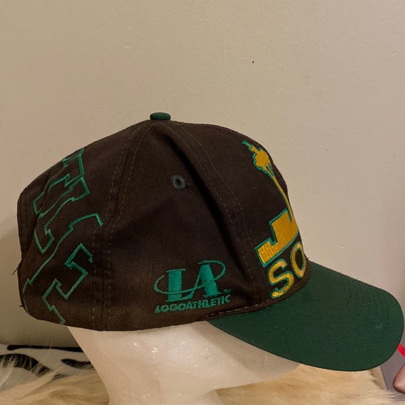 Seattle SuperSonics Vintage 90s Big Logo Athletic Hat Snapback Cap Sonics - Picture 9 of 17